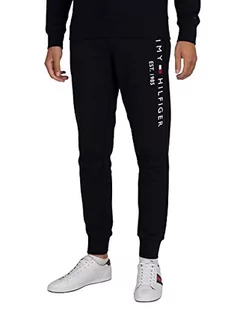 Tommy Hilfiger Męskie spodnie dresowe z logo Tommy bawełna, niebieskie (Desert Sky), 3XL, Czarny, 3XL - Spodenki męskie - miniaturka - grafika 1