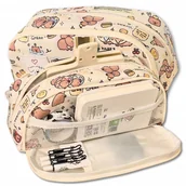 Piórniki - Piórnik Szkolny Saszetka Rozkładany Duży Dwukomorowy Kapibara Pojemny - miniaturka - grafika 1