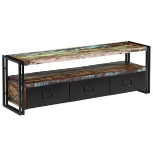 vidaXL Szafka pod TV z drewna odzyskanego, 120 x 30 x 40 cm vidaXL - Szafki RTV - miniaturka - grafika 1
