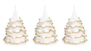 3x świeczki świąteczne choinka 10cm końcówka złota - Świece - miniaturka - grafika 1