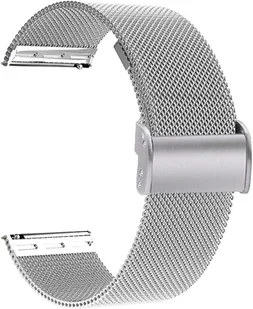 Pasek do Zegarka, Bransoleta Smartwatch, 16 x 2 cm, Srebrny - Akcesoria do smartwatchy - miniaturka - grafika 1