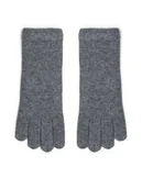 Rękawiczki - Tommy Hilfiger Rękawiczki Damskie AW0AW16656 Szary - miniaturka - grafika 1
