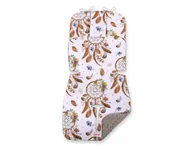 Akcesoria do wózków - Wkładka do wózka BOBONO minky- łapacze snów białe/szary - miniaturka - grafika 1