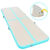 Maty do ćwiczeń - Vida Mata gimnastyczna z pompką 300x100x10 cm PVC zielona V-91914 - miniaturka - grafika 1