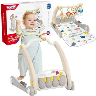 WOOPIE BABY Mata z Pałąkiem Pchacz 2w1 Pianinko - Maty edukacyjne - miniaturka - grafika 1