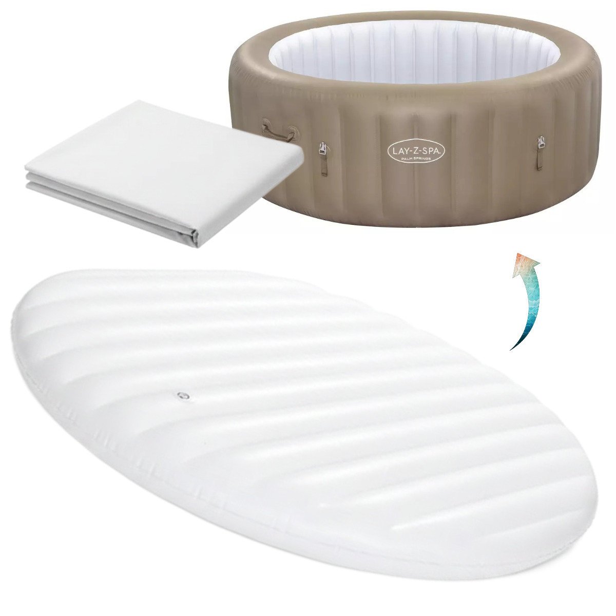 Bestway dmuchana pokrywa cieplna wkład izolacyjny jacuzi lay-z-spa 60017