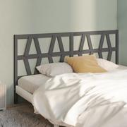 Inne meble do sypialni - Lumarko Wezgłowie łóżka, szare, 206x4x100 cm, lite drewno sosnowe - miniaturka - grafika 1