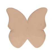 Maty piankowe - MISIOO Mata podłogowa dziecięca 138x138x5cm motyl złota (beżowa) velvet - miniaturka - grafika 1