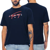 Koszulki męskie - Tommy Jeans t-shirt koszulka męska granatowa klasyczna DM0DM19683-C1G XL - miniaturka - grafika 1