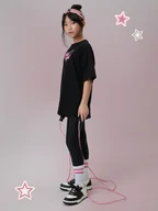 Spodnie i spodenki dla dziewczynek - 4F Legginsy dzianinowe z wysokim stanem dziewczęce - czarne 158/164 (12-14 lat) - miniaturka - grafika 1