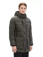 Kurtki męskie - TOM TAILOR parka męska, 28007 – struktura koloru szarego, S - miniaturka - grafika 1