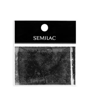 Semilac Folia Transferowa 06 - Black Lace AKSE0040 - Ozdoby do paznokci - miniaturka - grafika 1