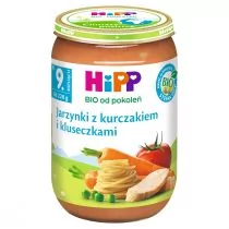 Hipp Jarzynki z kurczakiem i kluseczkami po 9. miesiącu Bio Zestaw 3 x 220 g Bio - Dania dla dzieci - miniaturka - grafika 1