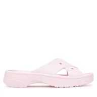 Klapki i japonki damskie - Klapki Crocs Cross Strap 210840 Różowy - miniaturka - grafika 1