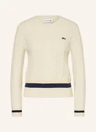 Swetry damskie - Lacoste Sweter beige - LACOSTE - miniaturka - grafika 1