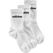 Skarpetki dla dzieci - Skarpetki dziecięce adidas Linear Kids Crew 3 Pairs Pack Socks White/White/White KXXL - miniaturka - grafika 1