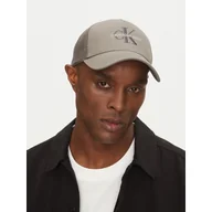 Czapki męskie - Czapka z daszkiem Calvin Klein Jeans Monologo LV04G5065G Szary - miniaturka - grafika 1