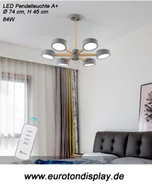Oprawy, klosze i abażury - Lampa sufitowa LED 9013D-6-G Szara z pilotem Regulacja barwy światła Akrylowy klosz A+ Lampa do salonu LED - miniaturka - grafika 1