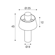 Lampy ogrodowe - SLV Photoni 45 lampa cokołowa, czarny, aluminium, wysokość 45 cm - miniaturka - grafika 1