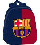 Plecaki szkolne i tornistry - Plecak przedszkolny dla chłopca piłkarski duży kasztanowy FC Barcelona 3D - miniaturka - grafika 1