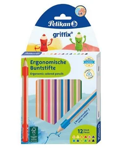 Kredki ołówkowe trójkątne Griffix - Szkolne artykuły papiernicze - miniaturka - grafika 1