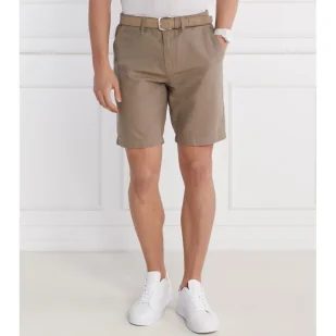GUESS Szorty | Regular Fit | z dodatkiem lnu - Spodenki męskie - miniaturka - grafika 1