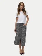 Spódnice - Vero Moda Spódnica jeansowa Veri 10336316 Szary Regular Fit - miniaturka - grafika 1
