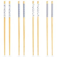 Zestawy do sushi - Pałeczki bambusowe do sushi zestaw 8 szt. 24 cm kod: O-139166 + Sprawdź na SuperWnetrze.pl - miniaturka - grafika 1