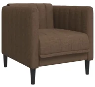 Fotele - Brązowy tapicerowany fotel wypoczynkowy M0-C27 - miniaturka - grafika 1