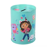 Skarbonki - Skarbonka Koci domek Gabi. Metalowa okrągła. - miniaturka - grafika 1
