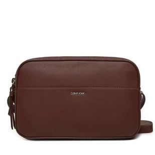 Torebka Calvin Klein Ck Business Camera Bag_Saffiano K60K612571 Brązowy - Torebki damskie - miniaturka - grafika 1