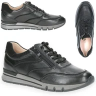 Półbuty damskie - Półbuty damskie skórzane Caprice wygodne Sneakersy sportowe czarne modne 39 - miniaturka - grafika 1