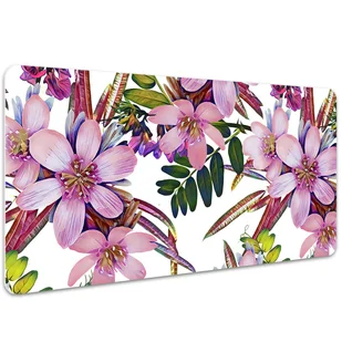 Mata ochronna z nadrukiem Różowe kwiaty 100x50 cm, Dywanomat - Podkładki na biurko - miniaturka - grafika 1