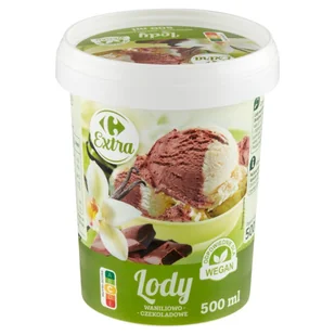 Carrefour Extra Lody waniliowo-czekoladowe 500 ml - Lody i desery lodowe - miniaturka - grafika 1