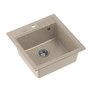 Zlewozmywak granitowy Root Chef Leo Box, beżowy, 50 x 52 x 20 cm - Zlewozmywaki - miniaturka - grafika 1