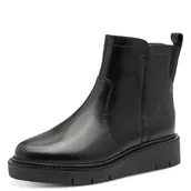 Kozaki damskie - TAMARIS Damskie buty Comfort Boot Flat Półdługie kozaki, Black Nappa, 41 EU, Czarna papka, 41 EU - miniaturka - grafika 1