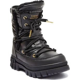 Tommy Hilfiger Ocieplane śniegowce shearling - Buty dla dziewczynek - miniaturka - grafika 1