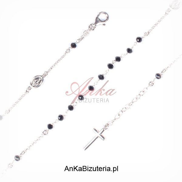 ankabizuteria.pl Bransoletka srebrna -włoski design -różaniec