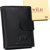 Portfele - Always Wild Elegancki, skórzany portfel męski na zatrzask - Always Wild NoSize - miniaturka - grafika 1