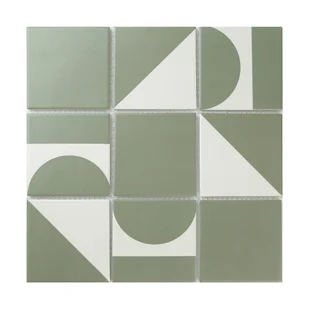 Mozaika Callune White&Green 29.2 X 29.2 Artens - Płytki ceramiczne - miniaturka - grafika 1