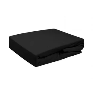 Darymex Prześcieradło z gumką Frotte czarne 170/180x200 5907761027930 - Prześcieradła - miniaturka - grafika 1