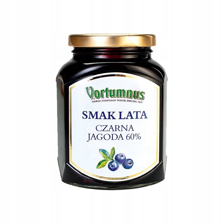 Vortumnus Smaki Lata Czarna jagoda 60% owoców w żelu 370g