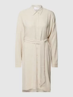 Sukienki - Sukienka koszulowa z wiązanym paskiem model ‘VIVA TONIA’ - grafika 1