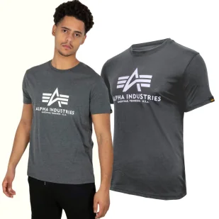 Koszulka Alpha Industries Basic 100501 136 - Ciemnoszara - Odzież taktyczna i umundurowanie - miniaturka - grafika 1