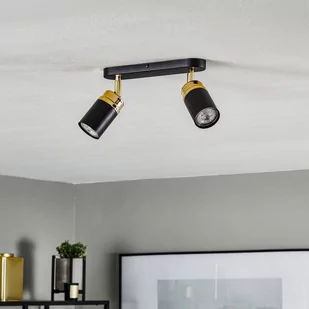 Luminex Spot Reno black/gold 2 5164 - Lampy sufitowe - miniaturka - grafika 4
