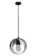 Lampy sufitowe - Lampex Ball lampa wisząca 1-punktowa czarna/biała LPX0099/1 - miniaturka - grafika 1
