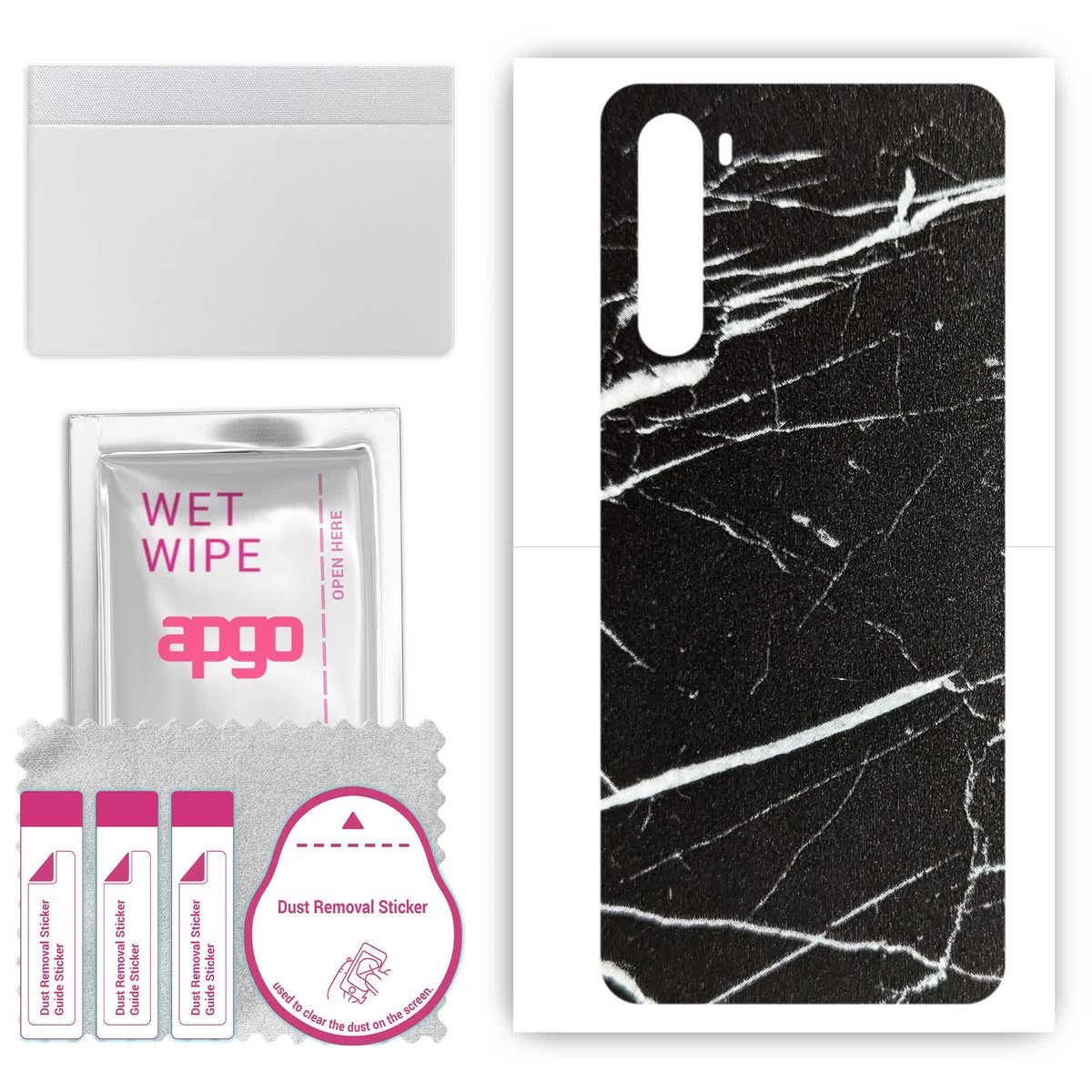 Folia naklejka skórka strukturalna na TYŁ do OnePlus Clover - Marmur Ciemny - apgo SKINS