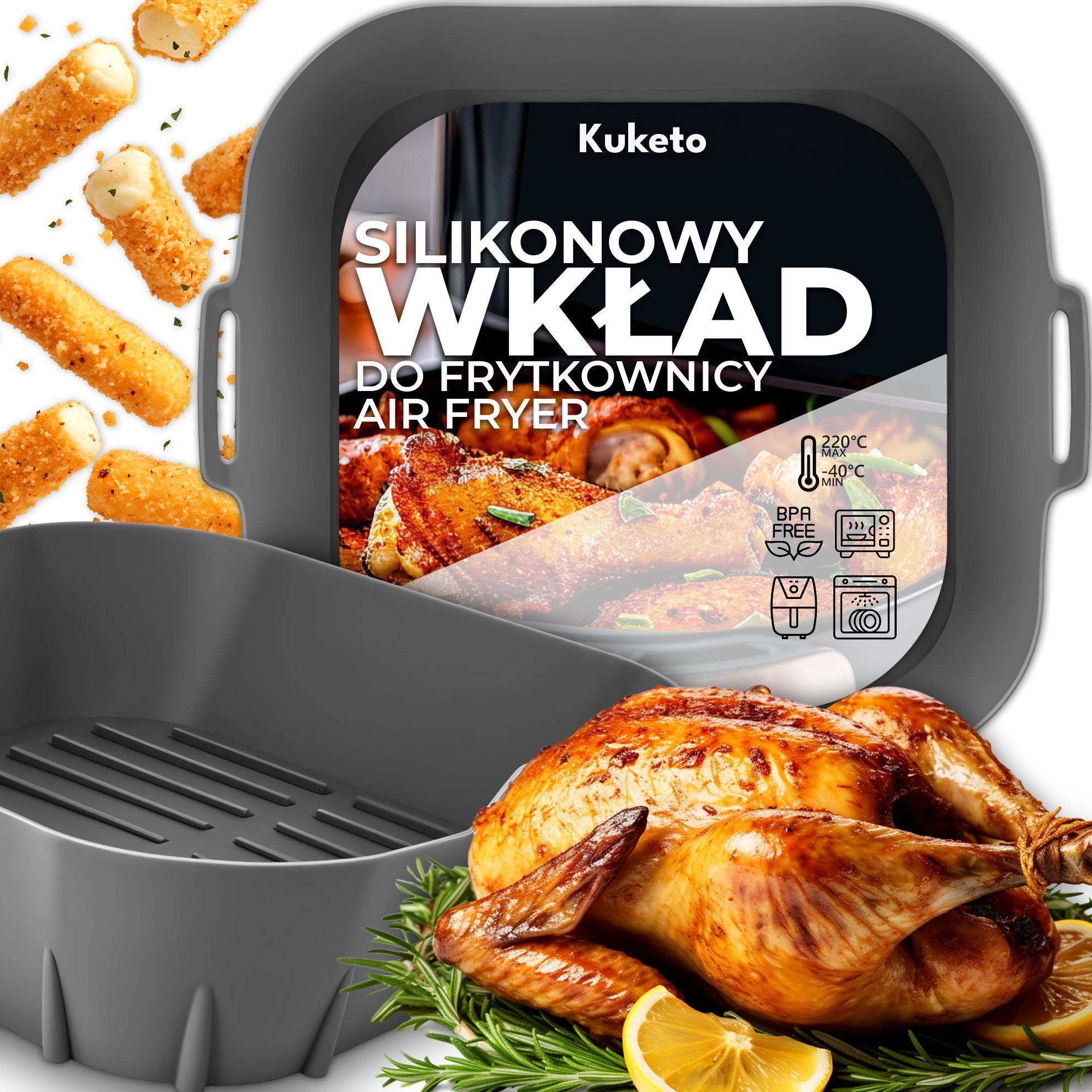 Wkład do frytkownicy Kuketo 20,5 x 20,5cm
