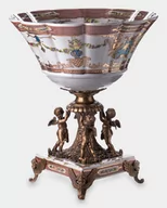 Zabawki kreatywne - Porcelanowa Misa z Aniołkami na Podstawie Biała - miniaturka - grafika 1