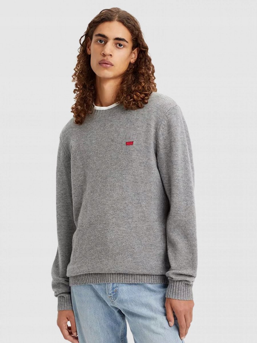 LEVI'S SWETER MĘSKI SZARY WEŁNIANY OKRĄGŁY DEKOLT XXL X_A